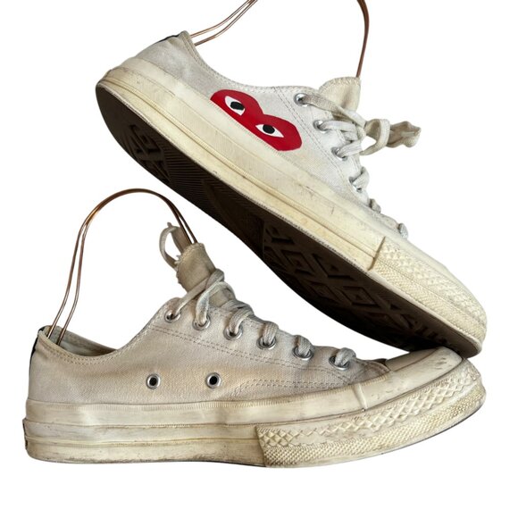 Comme des Garçons Play Converse Low Chuck Taylor Sneakers - Picture 7 of 14